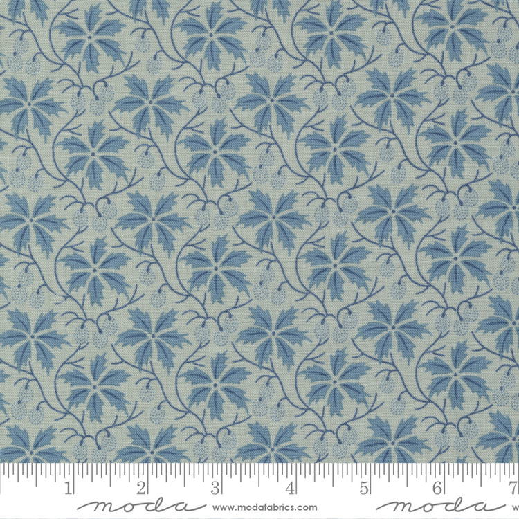 Moda Bleu De France - Leaves & Berries Ciel Blue