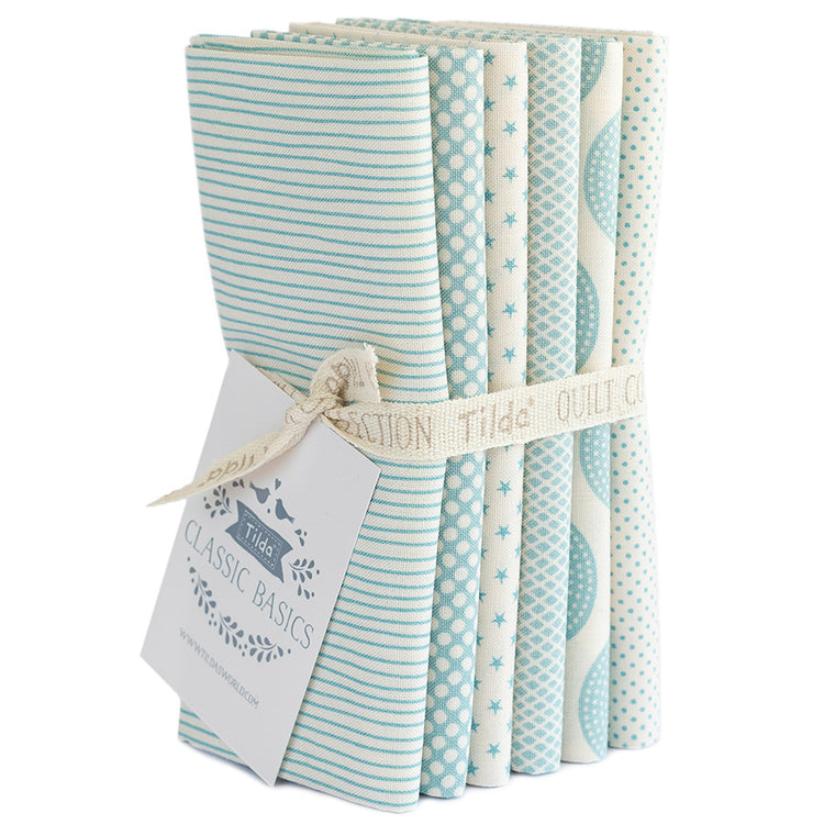 Tilda Classic Basics 6 Fat Quarter Pack Light Blue