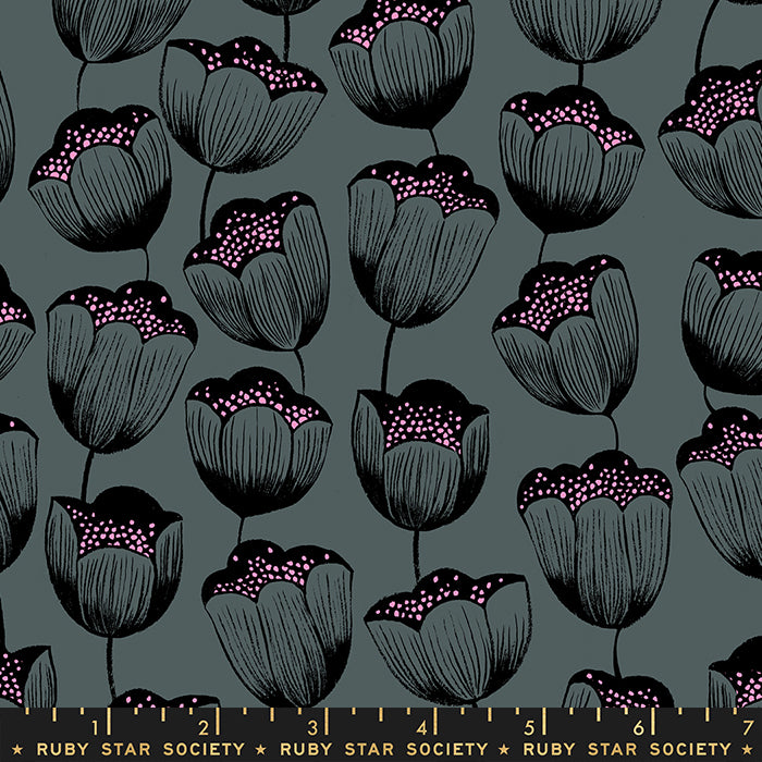 Ruby Star Society Firefly - Magic Tulips Dark Grey