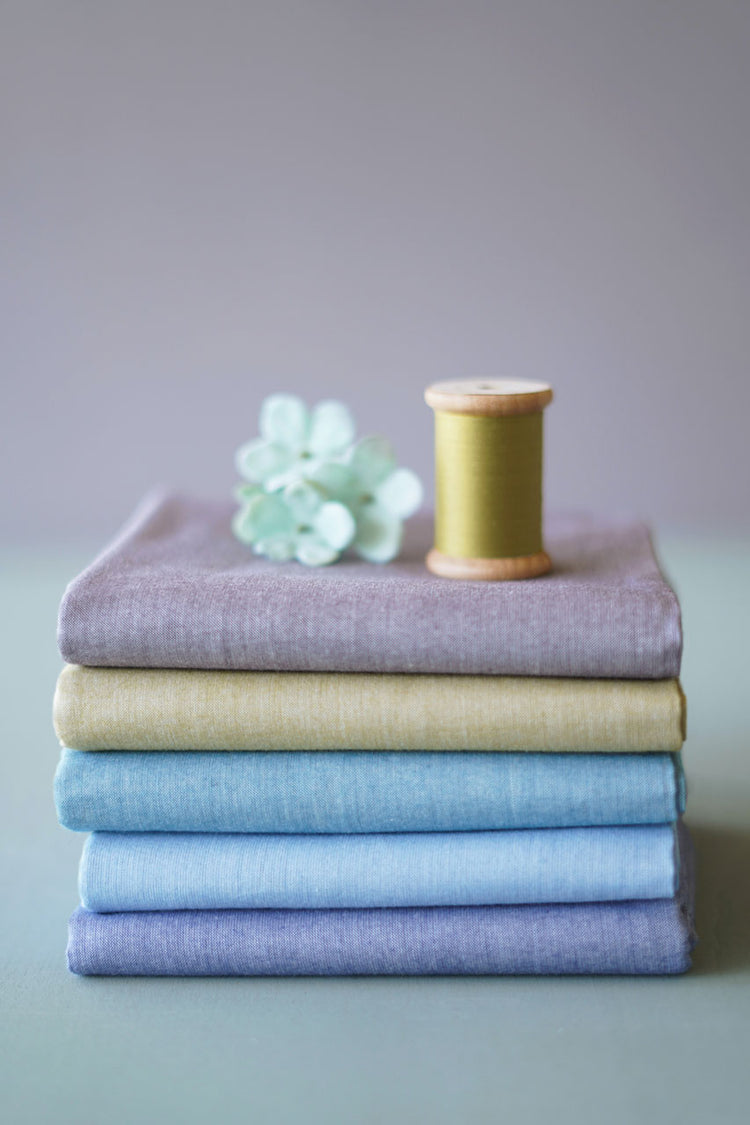 Tilda Chambray Basics 5 Fat Quarters Cool Colours