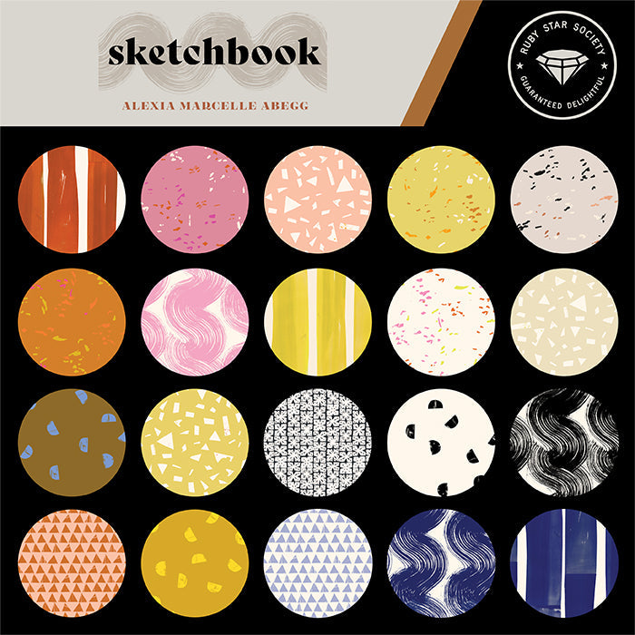 Ruby Star Society Sketchbook - Collage Stripes Navy