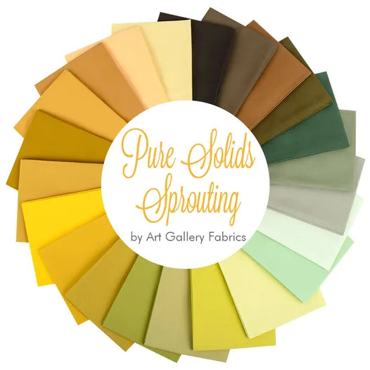 Art Gallery Fabrics Pure Solids Fat Quarter Pack Sprouting Edition