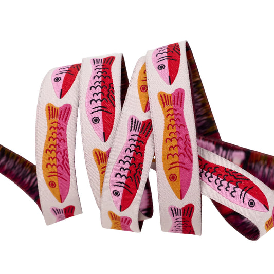 Ruby Star Society - Ooh Lucky Lucky - Sardines in Posy 5/8" Width Ribbon
