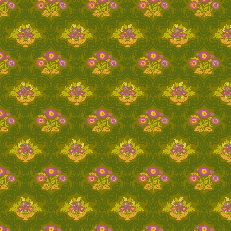 Andover - Alison Glass - Camp Kitschy Lala - Courtyard in Olive