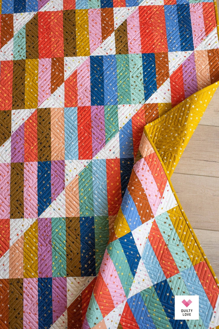 Quilty Love Happy Stripes Quilt Pattern