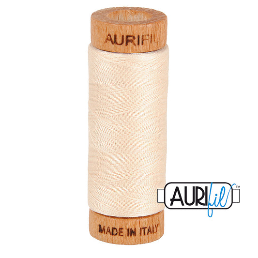 Aurifil 80wt Cotton Small Spool - Light Sand 2000