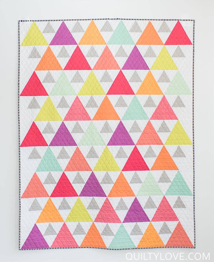Quilty Love Triangle Peaks Quilt Pattern