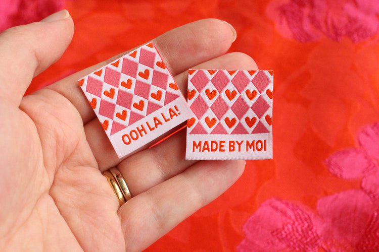 The Cosy Club Handmade Sew In Labels - Ooh La La!