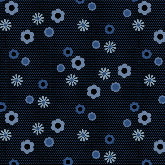 Andover - Libs Elliott - Birdie - Pindot Posy Indigo