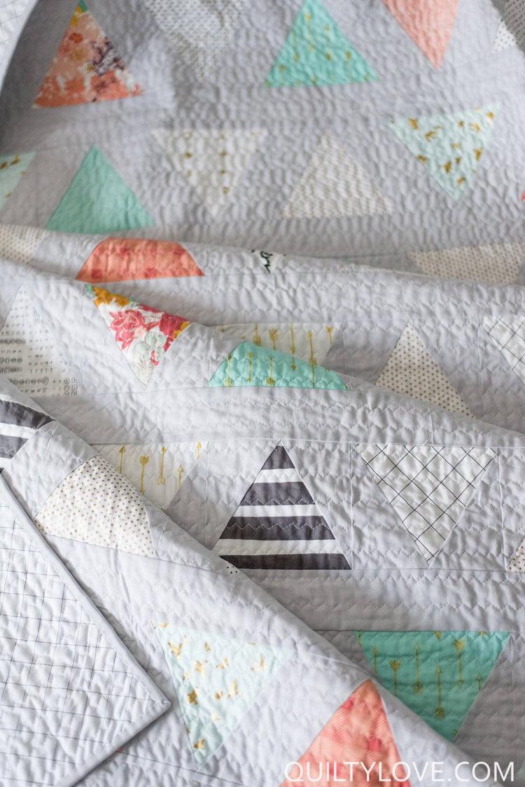 Quilty Love Triangle Pop Quilt Pattern