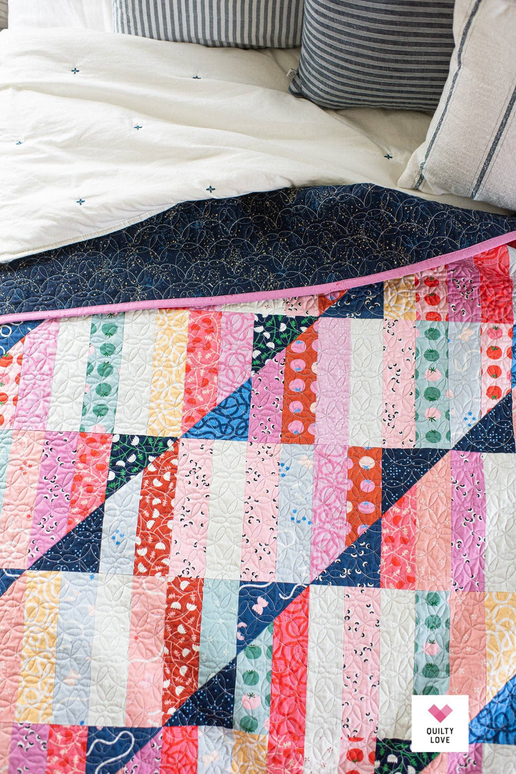 Quilty Love Happy Stripes Quilt Pattern