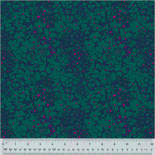 Windham Fabrics - Botanica -  Periwinkle Teal