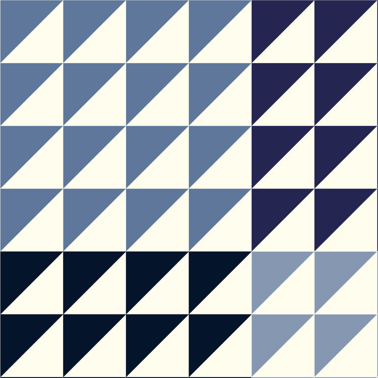 Whistler Studios - Perfect Points II - Half Square Triangles - Blues