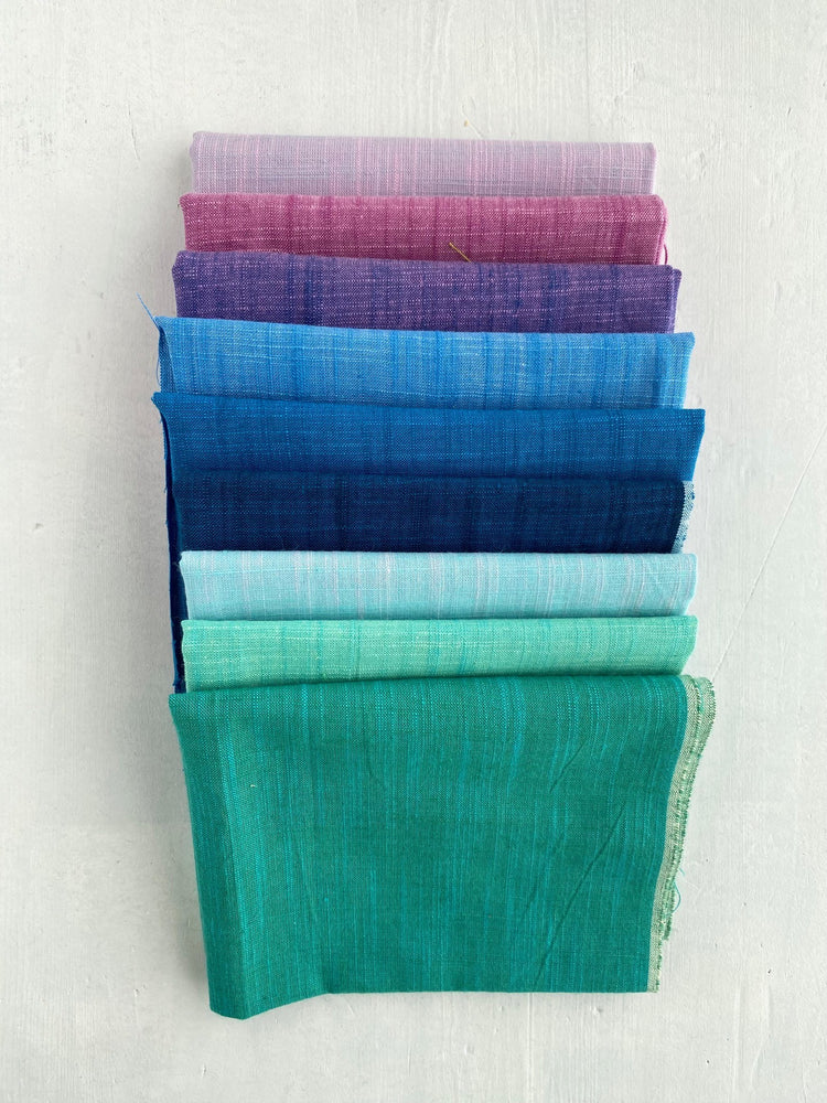 Jo Avery Curated Fabric Bundle - 9 Fat Eighths - Handloom - Jewels - Due End September 2026