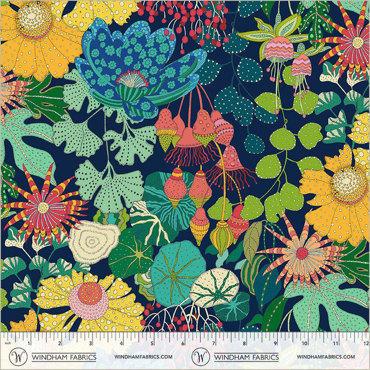 Sally Kelly - Sunshine - Peony Park - Indigo