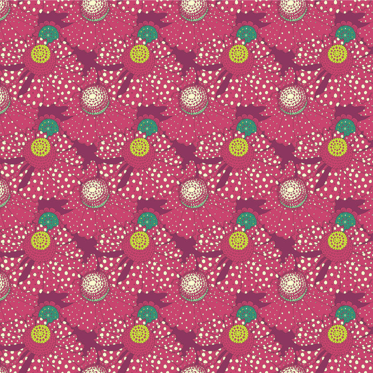 Sally Kelly - Sunshine - Polka Flower - Plum