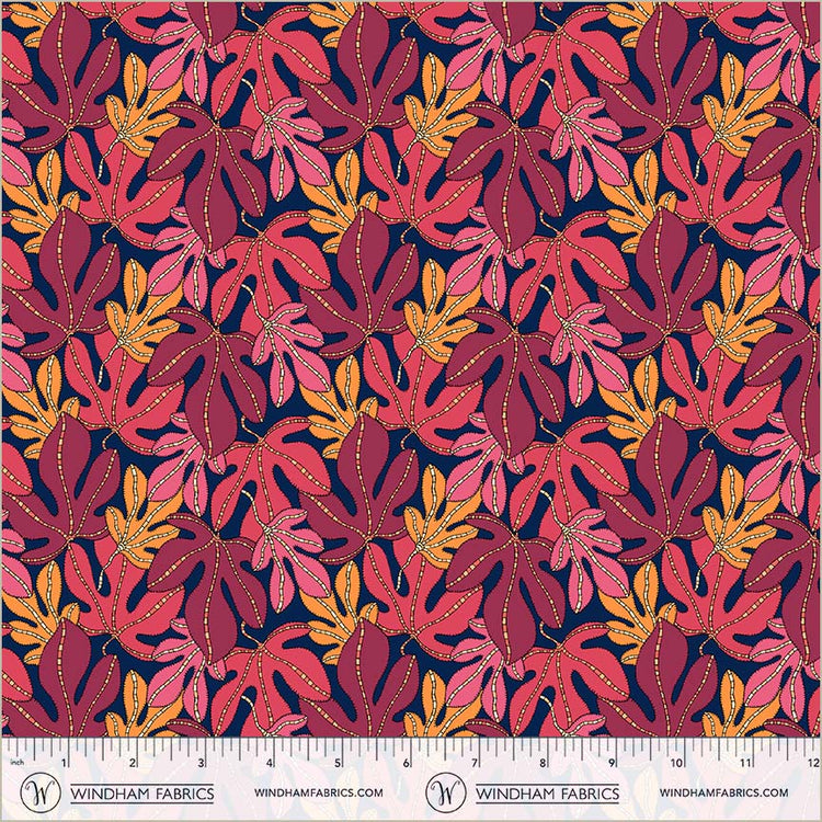 Sally Kelly - Sunshine - Monstera - Indigo