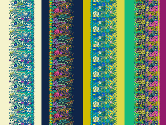 Sally Kelly - Sunshine - Hedgerow - Multi Border Print