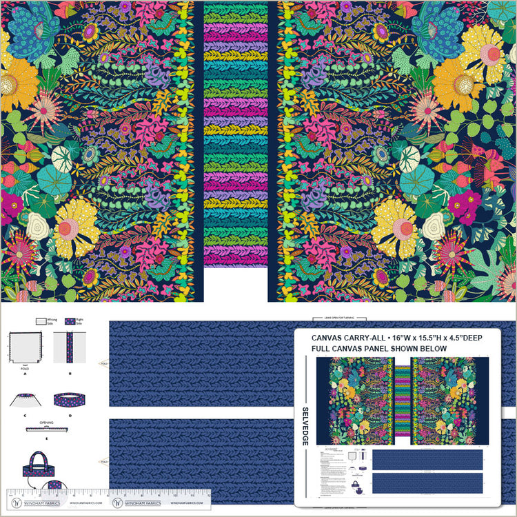 Sally Kelly - Sunshine - Canvas Carry All Tote Bag Panel