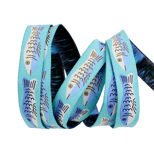 Ruby Star Society - Ooh Lucky Lucky - Sardines in Twilight 5/8" Width Ribbon