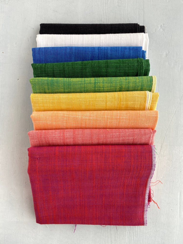 Jo Avery Curated Fabric Bundle - 9 Fat Eighths - Handloom - Paintbox - Due End September 2026