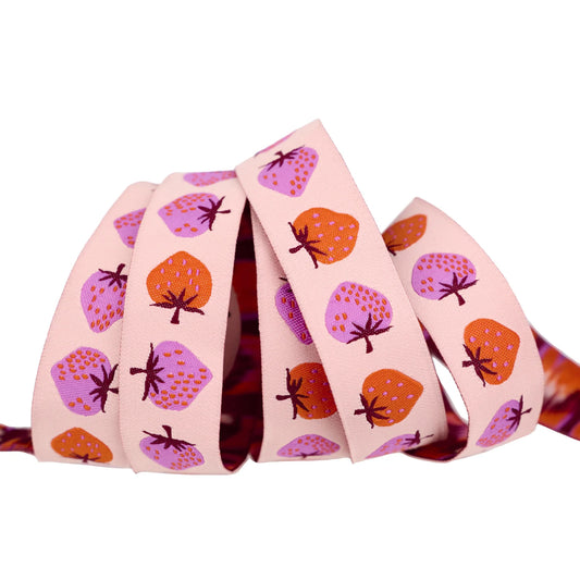Ruby Star Society - Strawberry in Peach Cream - 7/8" Width Ribbon