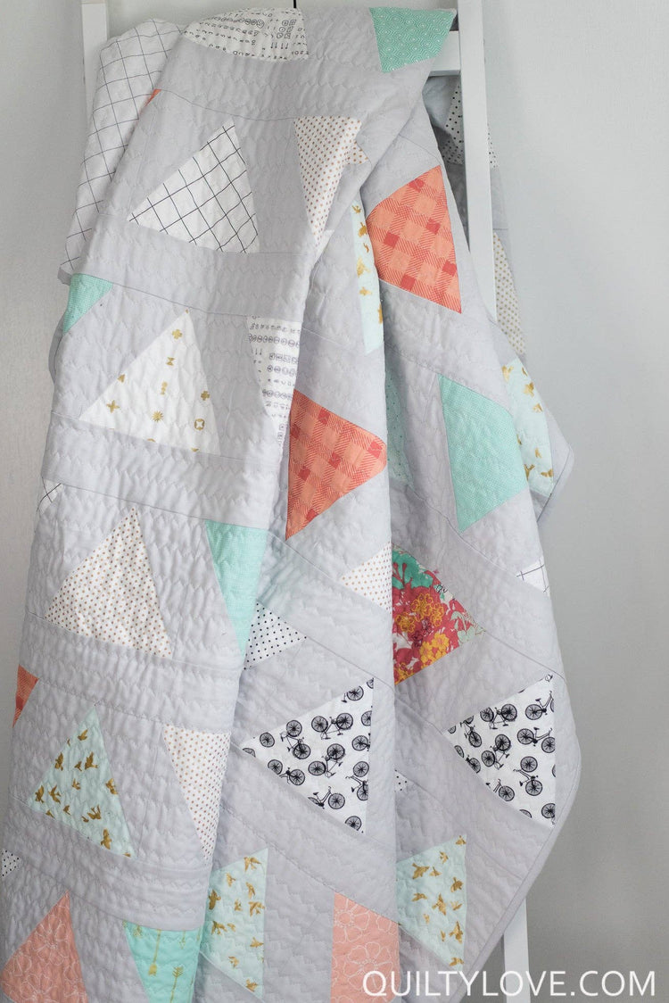 Quilty Love Triangle Pop Quilt Pattern