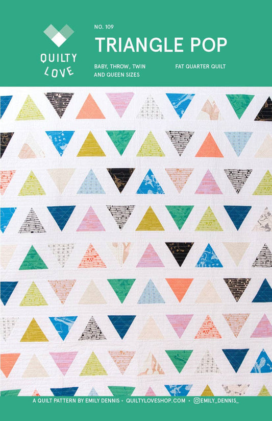 Quilty Love Triangle Pop Quilt Pattern
