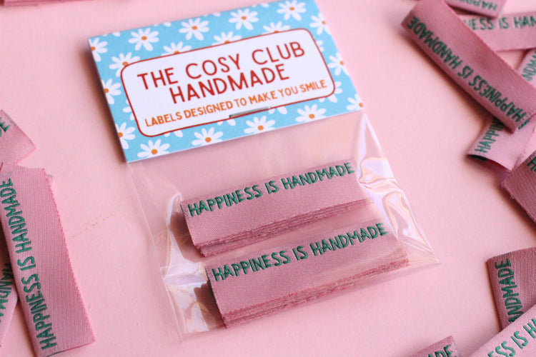 The Cosy Club Handmade Sew In Labels - Happiness is Handmade