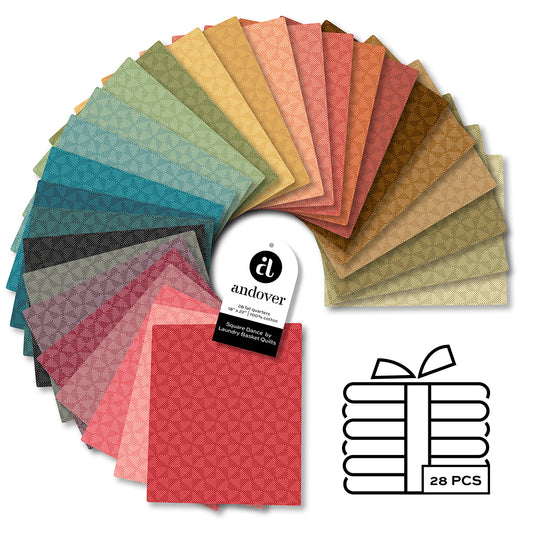 Edyta Sitar Laundry Basket Quilts -  Square Dance - 28 Fat Quarter Pack
