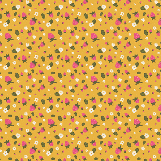 Sarah Hearts - Joyful June - Ochre Strawberries