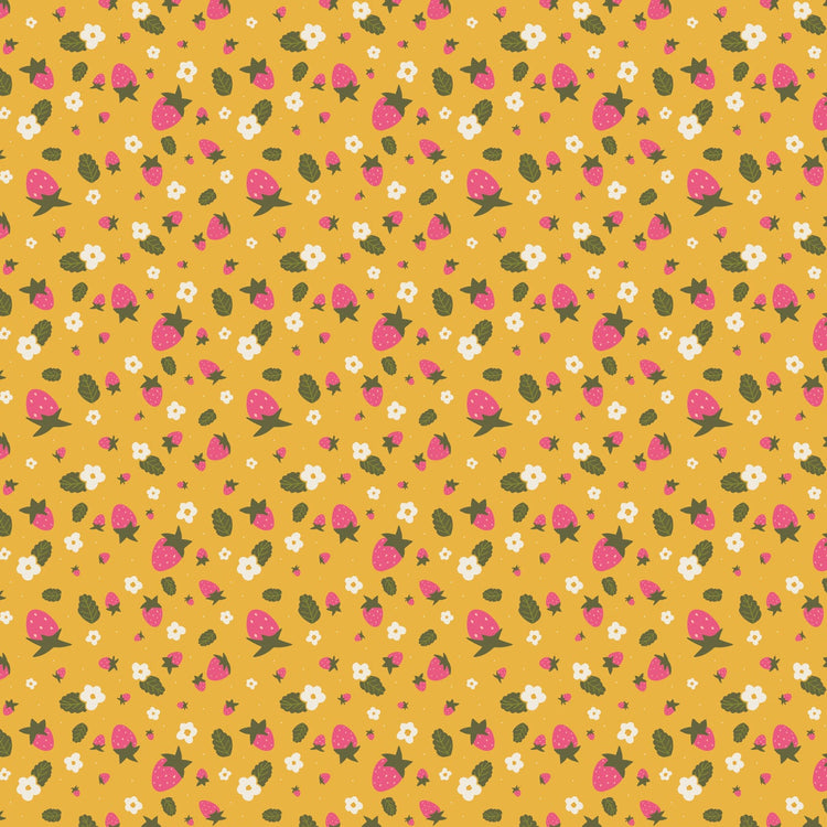 Sarah Hearts - Joyful June - Ochre Strawberries
