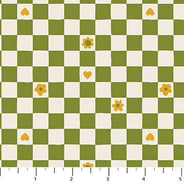 Sarah Hearts - Joyful June - Green Checks