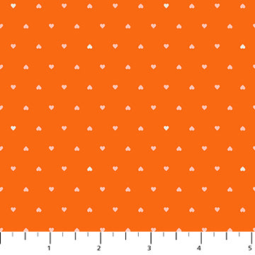 Sarah Hearts - Joyful June - Orange Ditsy Hearts