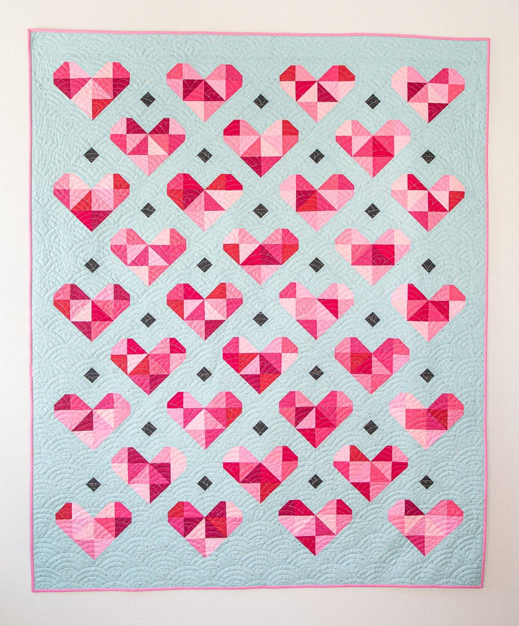 Quilty Love Heart Gems Quilt Pattern