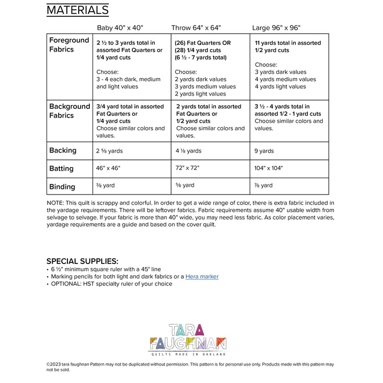 Tara Faughnan - Big Ocean Quilt Printed Paper Pattern