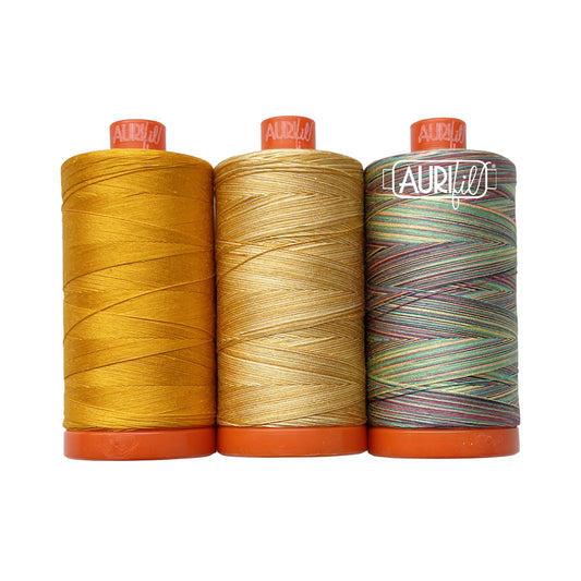 Aurifil Colour Builder 3 Pack - Golden Shrimp Plant