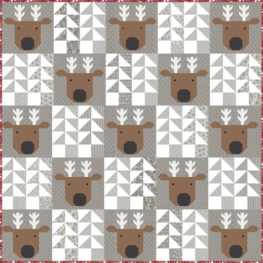 Reindeer Xing Quilt Pattern - By Lella Boutique