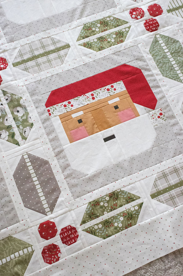 Moda Christmas Eve Jolly Holiday Quilt Kit - 77" x 77"