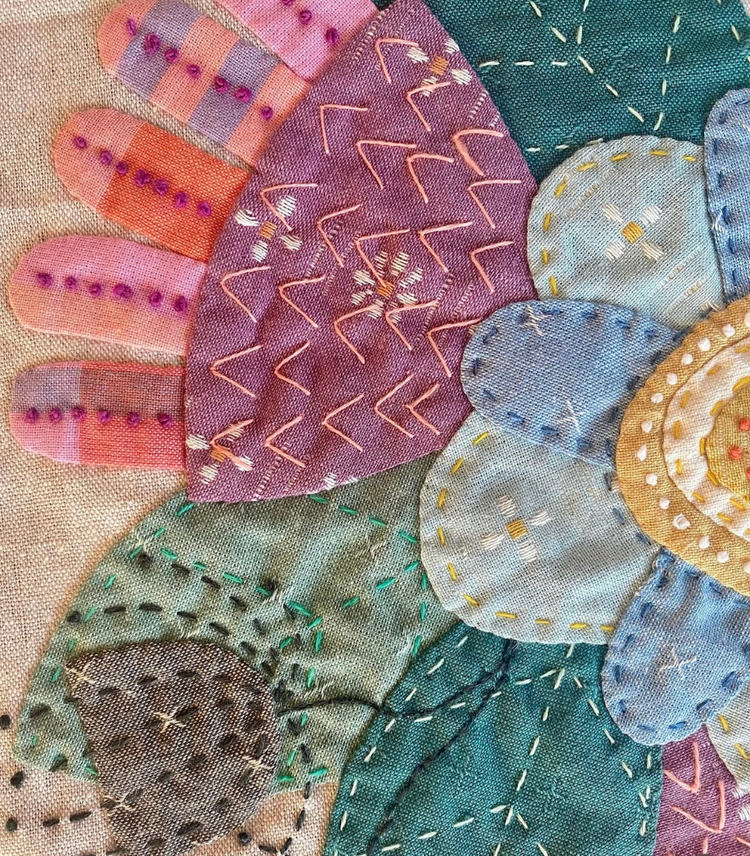 Jo Avery Full Bloom Wall Hanging Curated Fabric Bundle -Large
