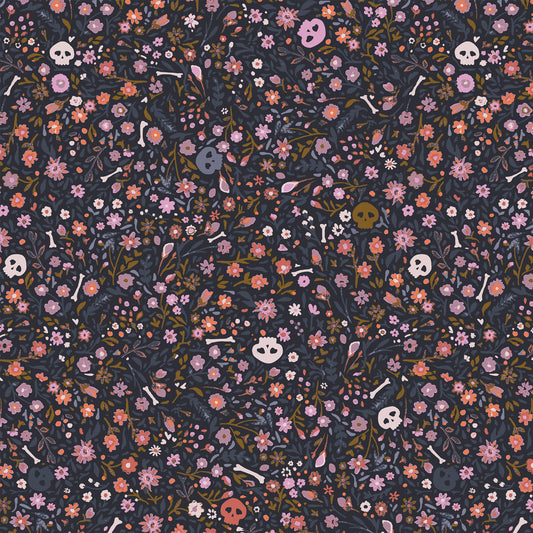 Art Gallery Fabrics - Eerie - Boneyard Nocturnal
