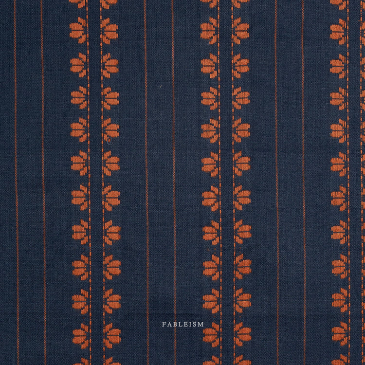 Fableism Fine & Dandy - Deco Stripe - In Navy/Spice
