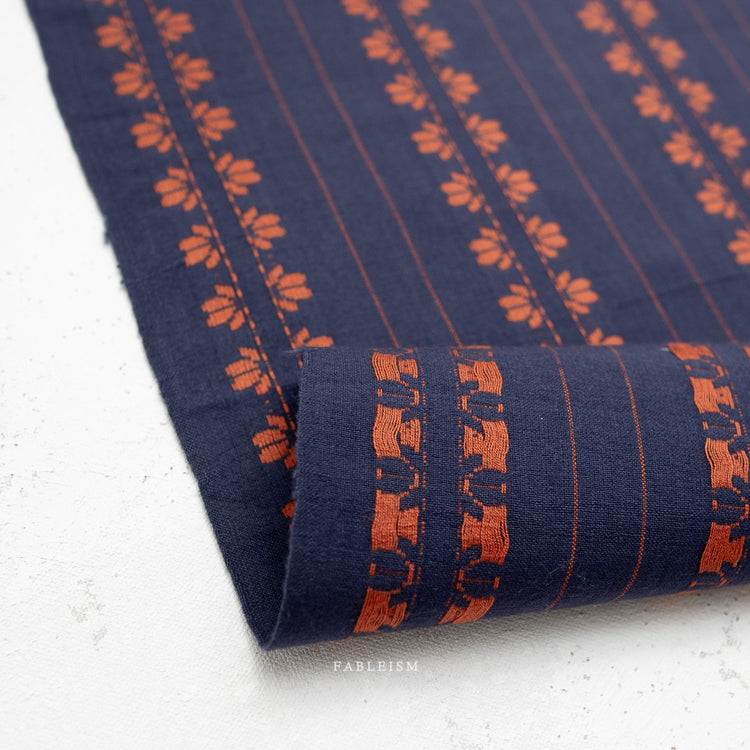 Fableism Fine & Dandy - Deco Stripe - In Navy/Spice