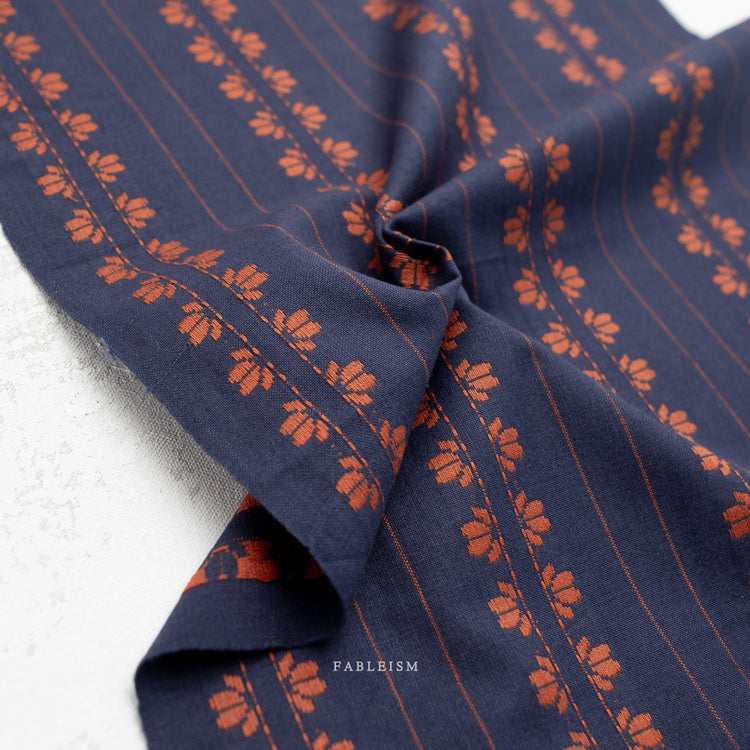 Fableism Fine & Dandy - Deco Stripe - In Navy/Spice