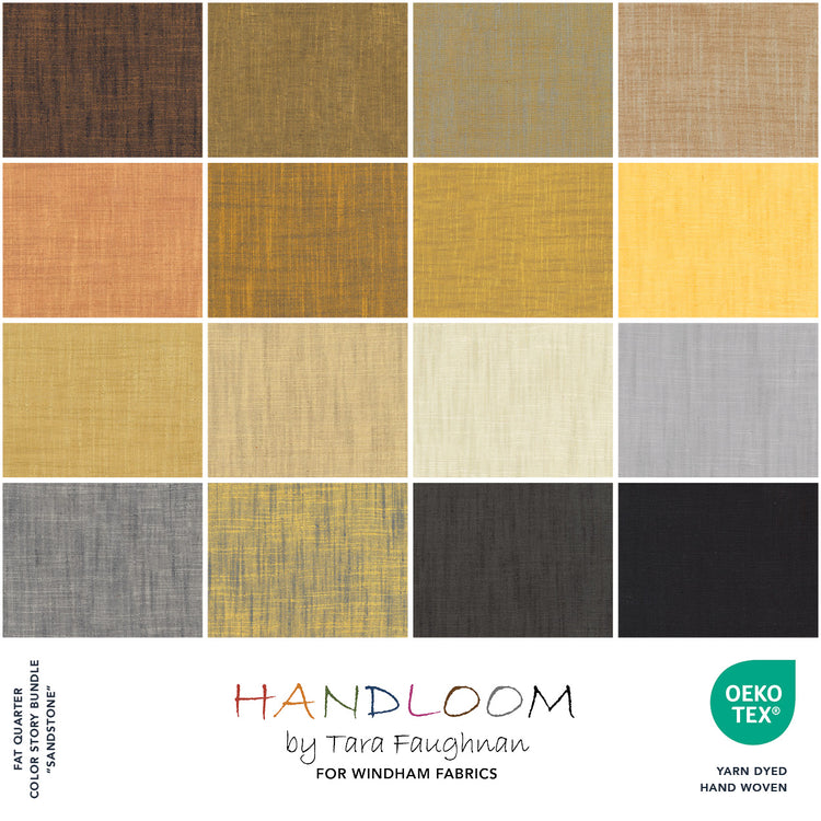 Tara Faughnan - Handloom Wovens - 16 Fat Quarter Pack Sandstone - Deposit - Pre-Order Due June 2026
