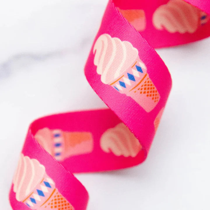 Ruby Star Society 1.5" Wide Webbing - Ice Cream In Playful