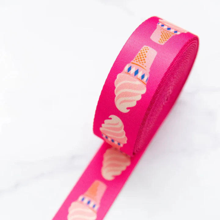 Ruby Star Society 1.5" Wide Webbing - Ice Cream In Playful