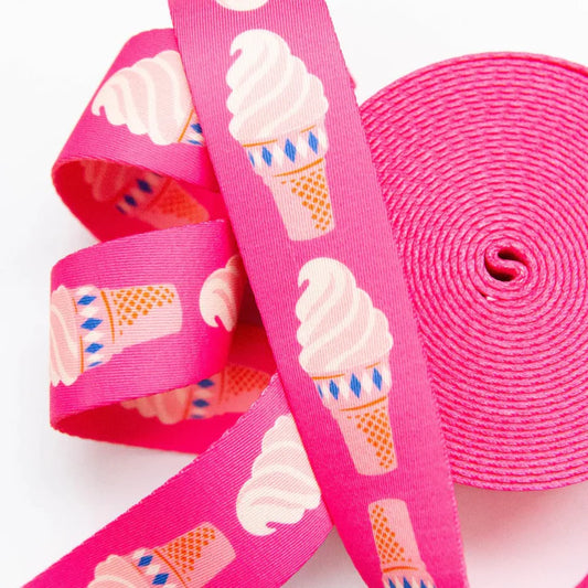 Ruby Star Society 1.5" Wide Webbing - Ice Cream In Playful