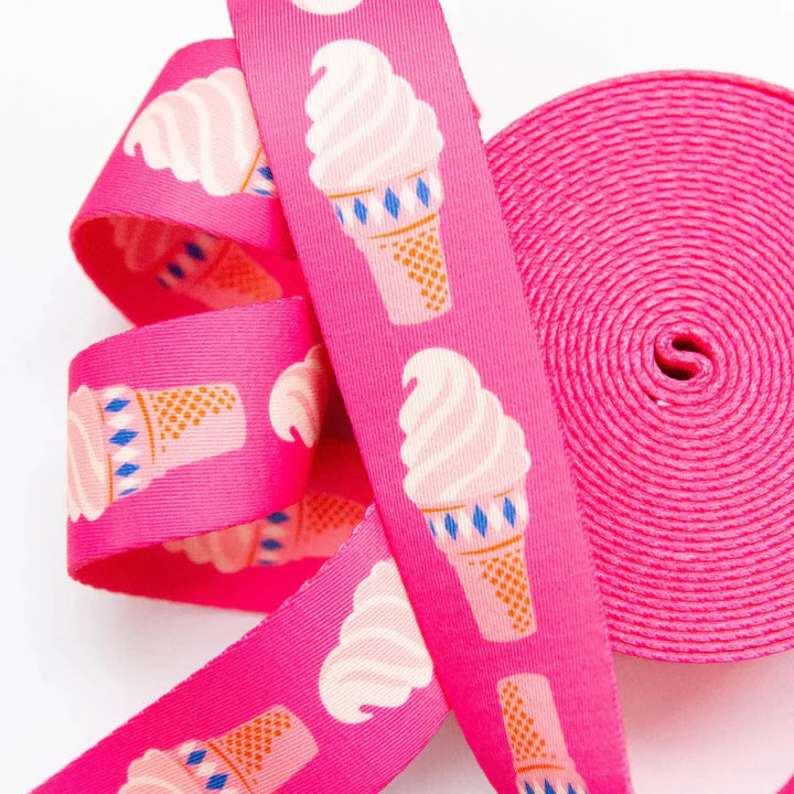 Ruby Star Society 1.5" Wide Webbing - Ice Cream In Playful