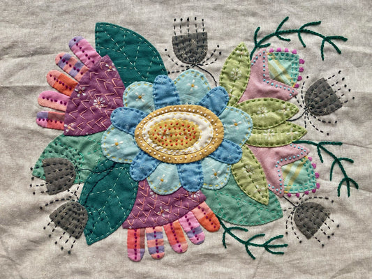Jo Avery Full Bloom Wall Hanging Curated Fabric Bundle -Large